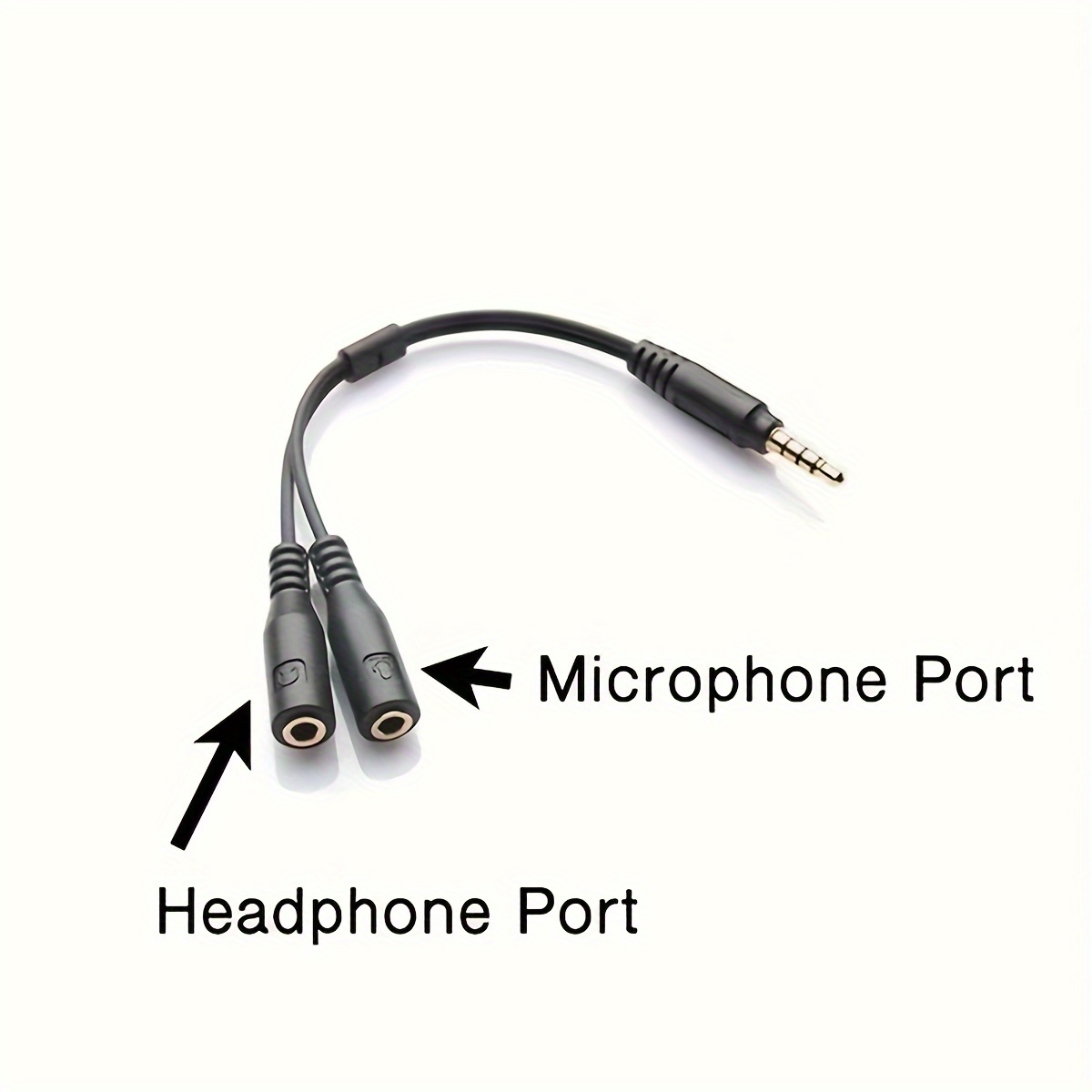 黒スプリッターケーブルアダプター、ステレオオーディオ、1オス - Audio Splitter Y のレビューと価格